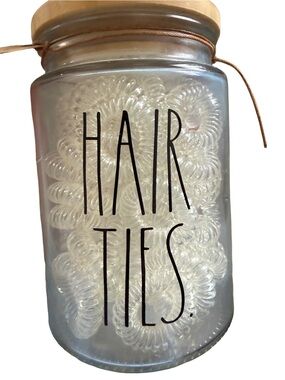 NWOT 60 Rae Dunn Clear Spiral Hair Ties - Transparent